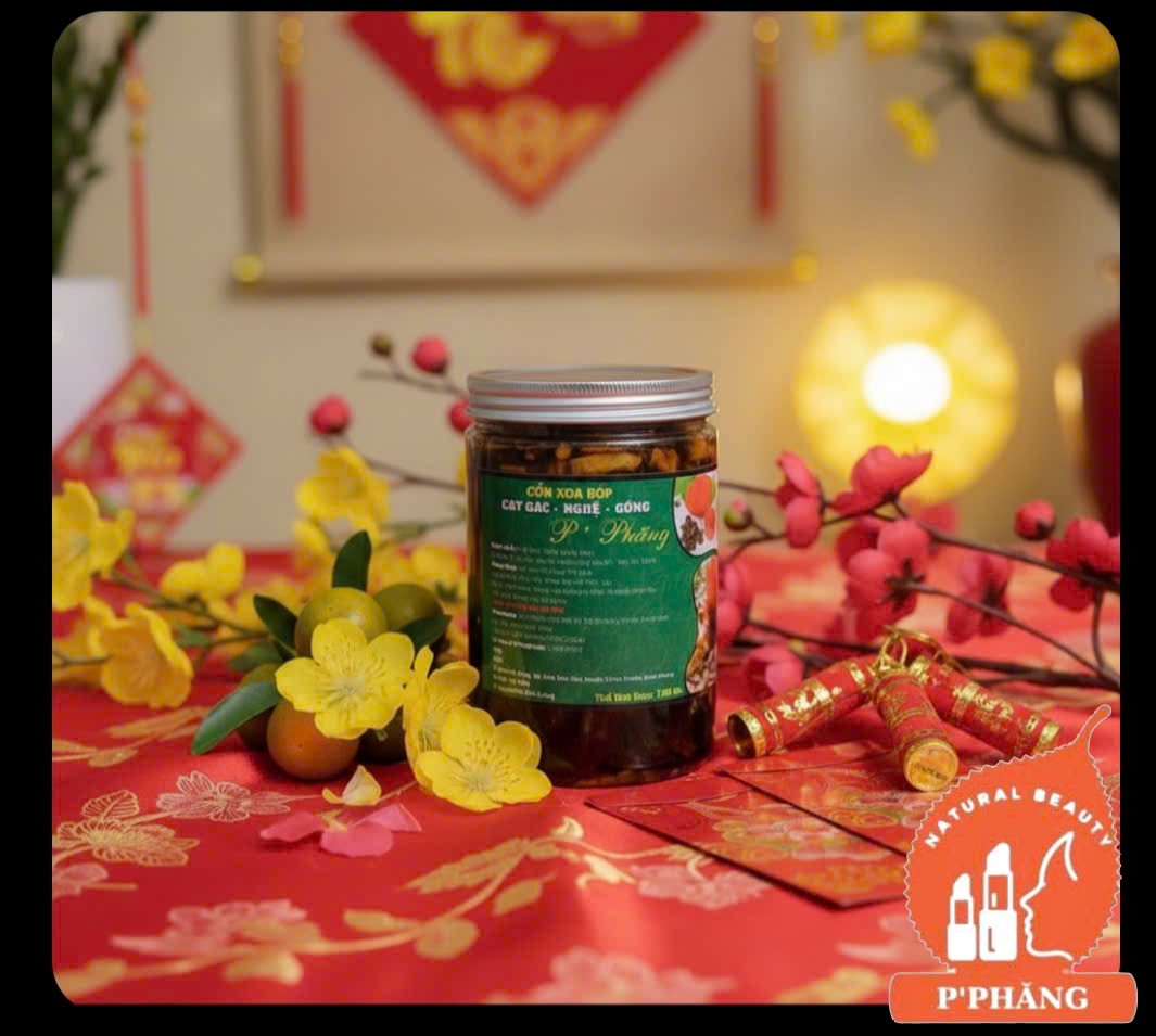 CỒN XOA BÓP HẠT GẤC NGHỆ GỪNG P’PHĂNG: BÍ QUYẾT GIỮ ẤM VÀNG CHO MẸ SAU SINH